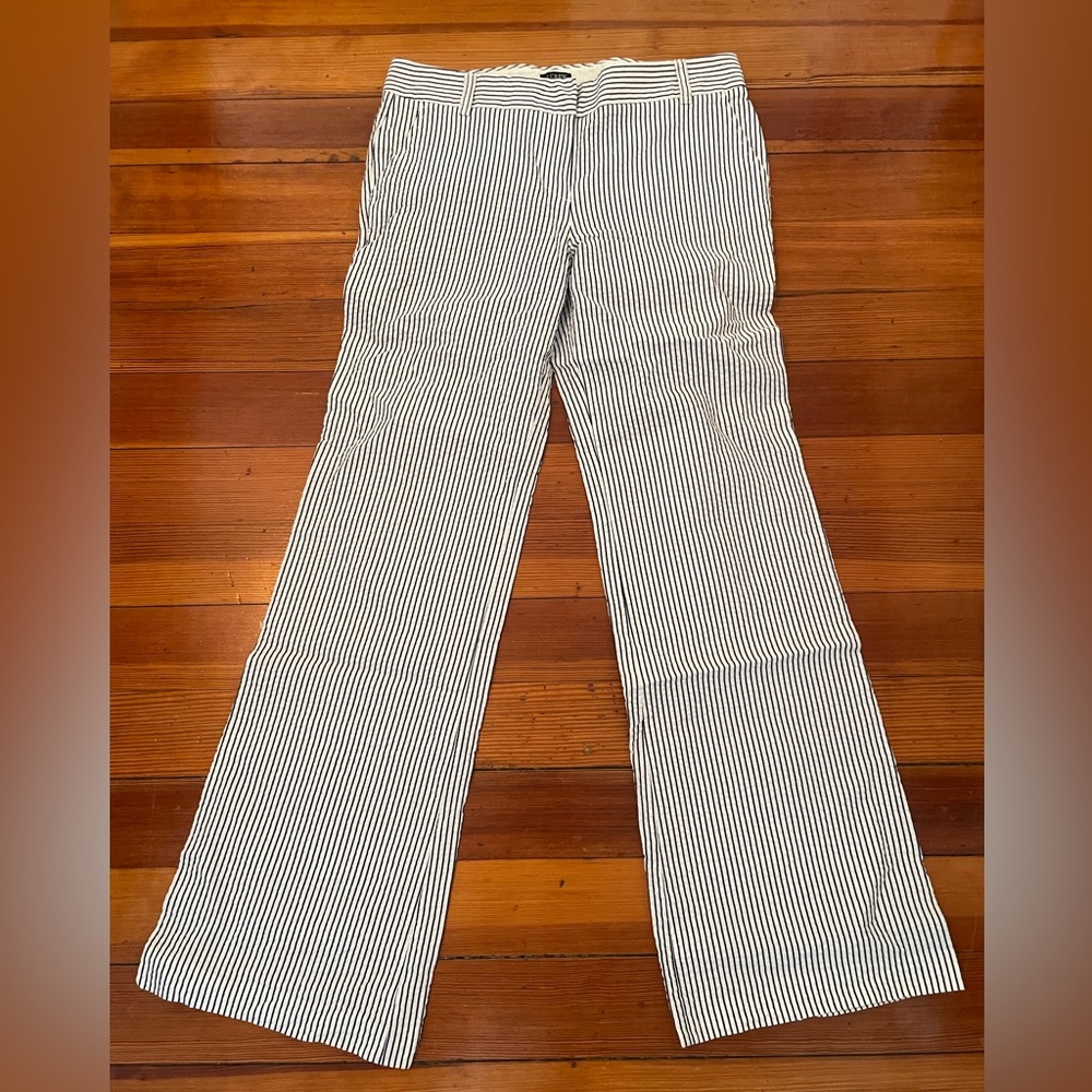 Indigo & Ivory Seersucker Pants